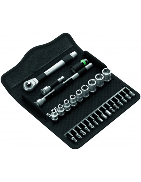 Jeu De Cliquet Zyklop Metal Pusch 1/4" 8100 SA 7 (28 Pièces) - 05004017001 - Wera | IFD Outillage 3 Jeu De Cliquet Zyklop Metal Pusch 1/4" 8100 SA 7 (28 Pièces) - 05004017001 - Wera | IFD Outillage