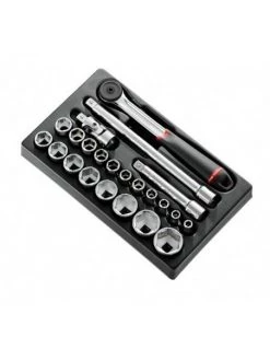Module Douilles 1/2" 6 Pans Métriques - 23 Pièces - MOD.S161-36 - MOD.S161-36 - Facom | IFD Outillage